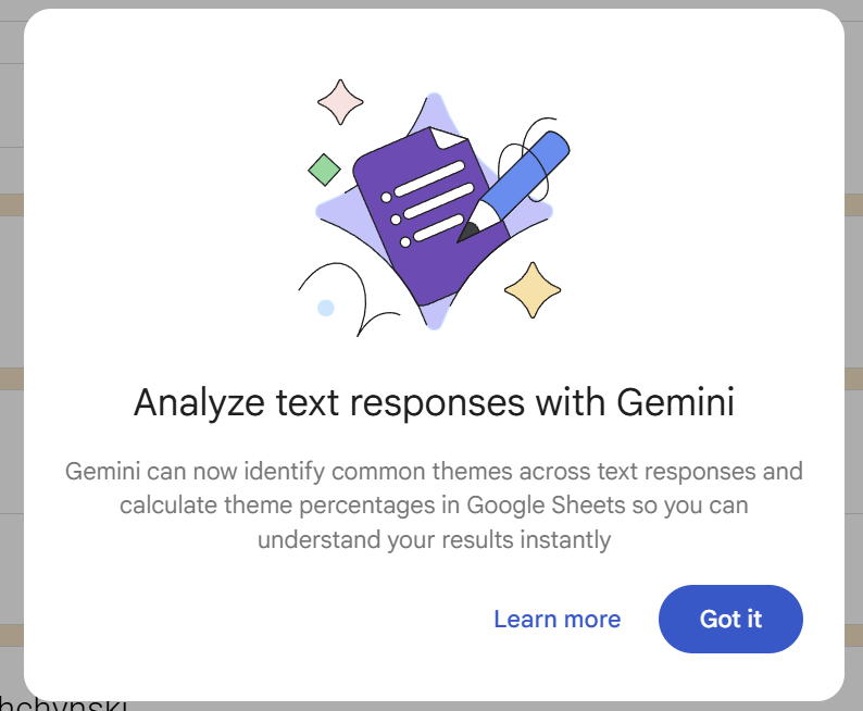 Read more about the article Google Forms: AI Summarises Open-Ended Responses