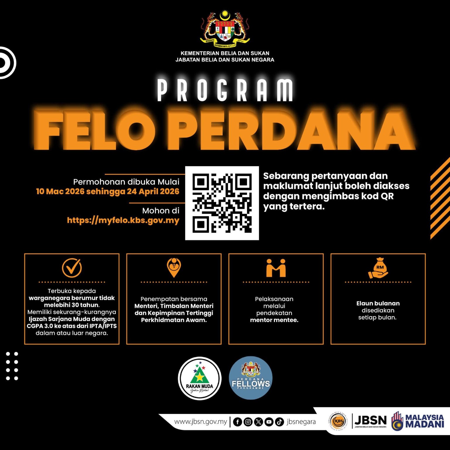 Read more about the article Valuable Opportunity for Malaysian Youths: Program Felo Perdana!